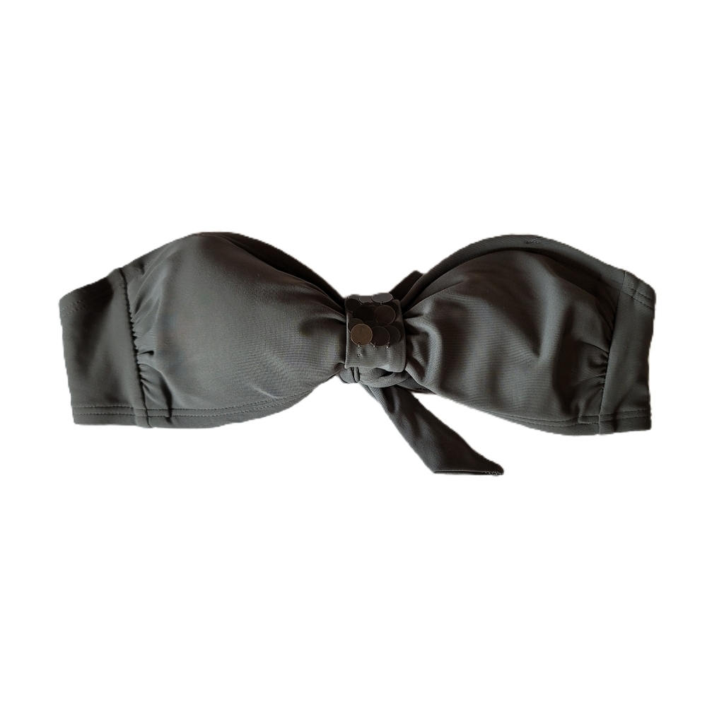 Aerie Bikini Top XXS Gray Strapless  Bandeau